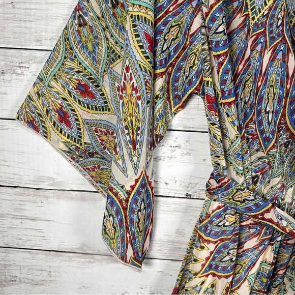 Kate and Lily Fit And Flare Floating Mosaic Chiffon Full Skirt Maxi Dress 14 NWT - Picture 6 of 12